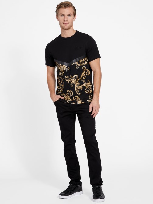 Eco Cid Crewneck Tee Jet Black Guess