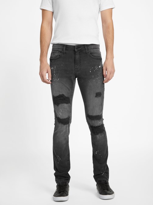 Guess Eco Liam نحيل دمك الأسود تدمير