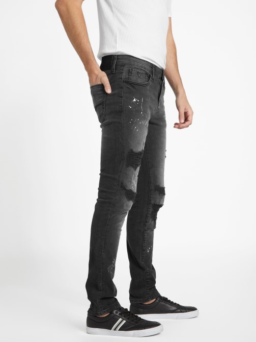 Guess Eco Liam نحيل دمك الأسود تدمير