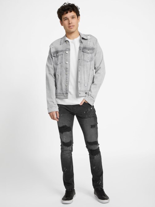 Guess Eco Liam نحيل دمك الأسود تدمير