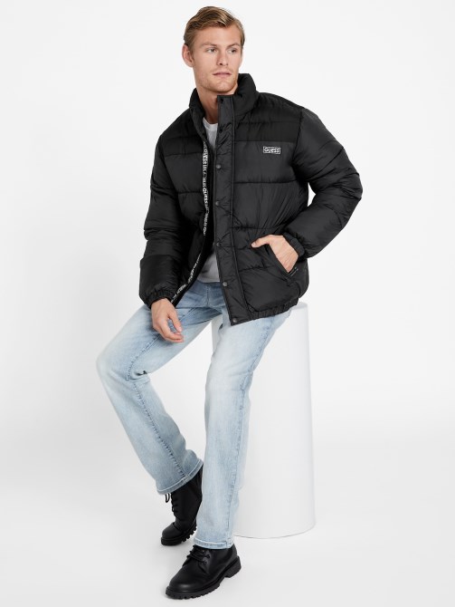 Eco Ralph Puffer Jacket Jet Black Guess
