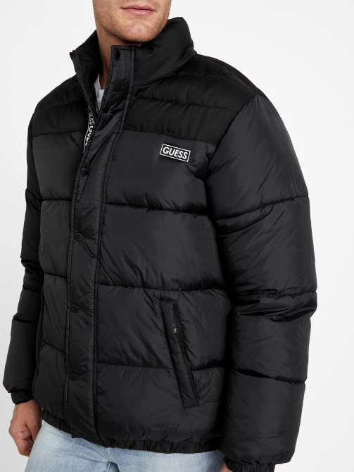 Eco Ralph Puffer Jacket Jet Black Guess