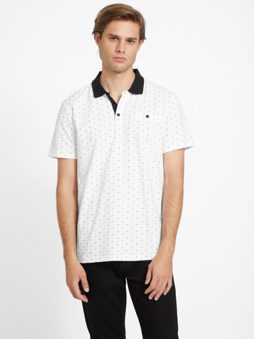 أبيض نقي Eco Ira Polo Guess