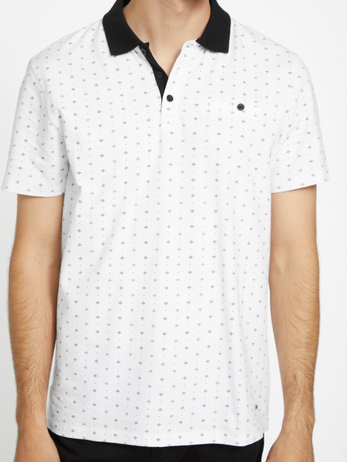 أبيض نقي Eco Ira Polo Guess