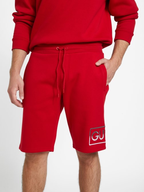شورت منسوج باللون الأحمر من جيس