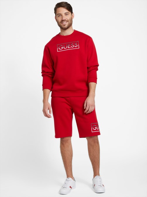 شورت منسوج باللون الأحمر من جيس