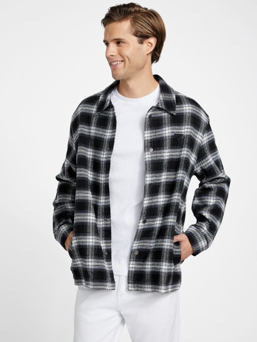جاكيت أسود منقوش متعدد الألوان من Jet Guess