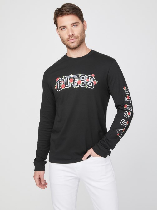 Guess Eco Knox Logo Crewneck Jet Black