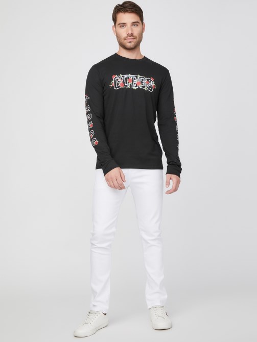 Guess Eco Knox Logo Crewneck Jet Black