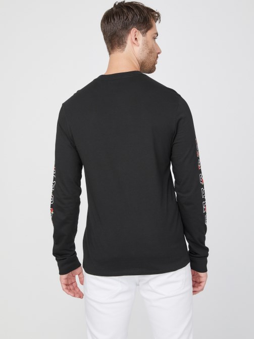 Guess Eco Knox Logo Crewneck Jet Black