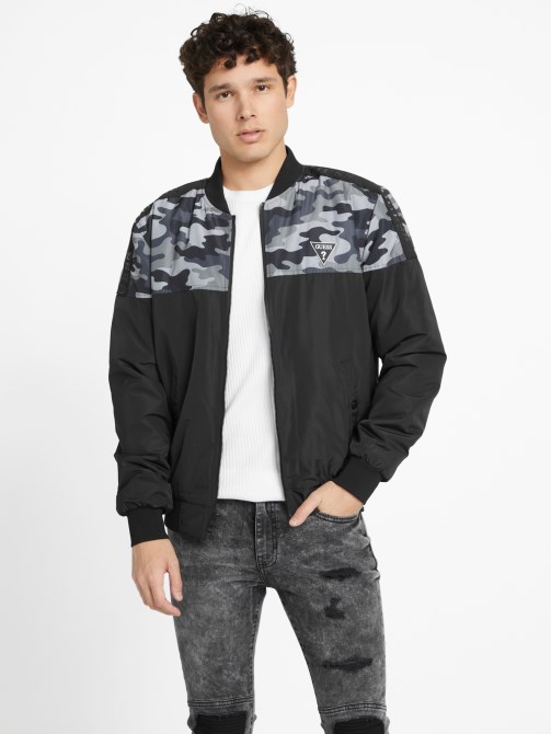 سترة طيران ايكو تيري Guess Camo متعددة