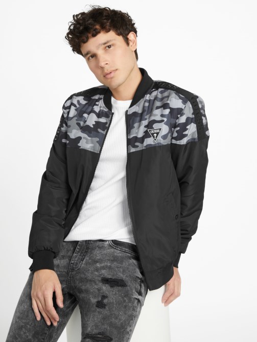 سترة طيران ايكو تيري Guess Camo متعددة