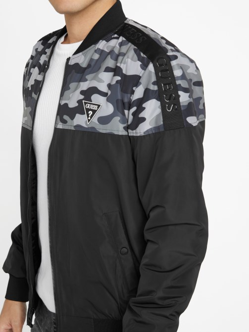 سترة طيران ايكو تيري Guess Camo متعددة