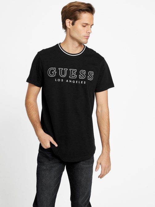 تي شيرت Zade Longline Crewneck Tess Guess Jet Black