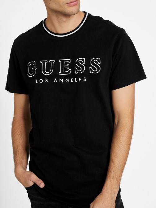تي شيرت Zade Longline Crewneck Tess Guess Jet Black