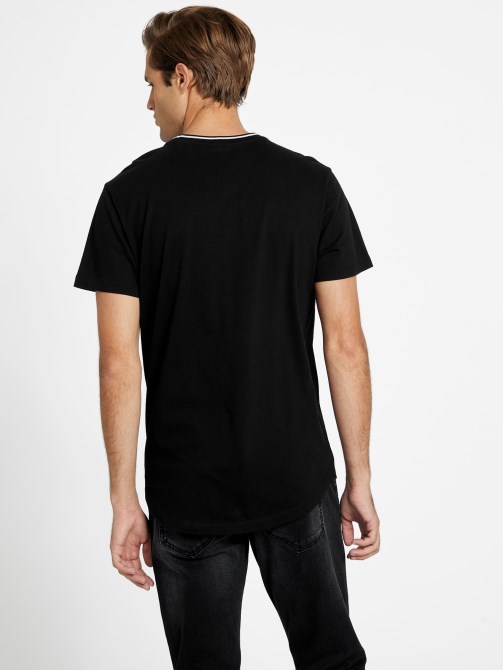 تي شيرت Zade Longline Crewneck Tess Guess Jet Black