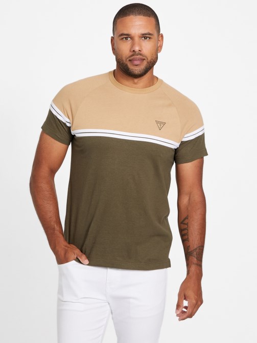 Guess Eco Kido Color-block Tee الزيتون الصباح