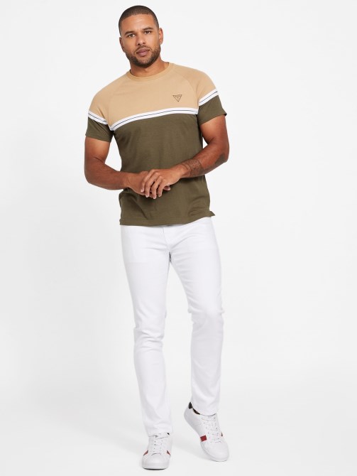 Guess Eco Kido Color-block Tee الزيتون الصباح
