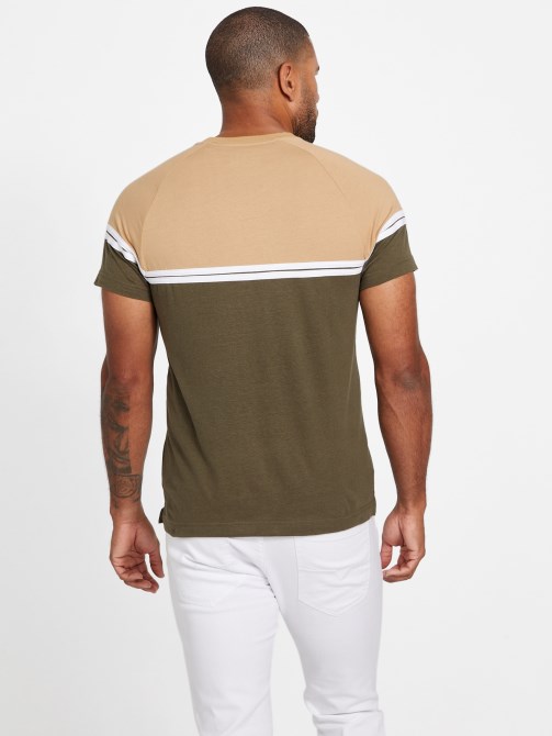 Guess Eco Kido Color-block Tee الزيتون الصباح