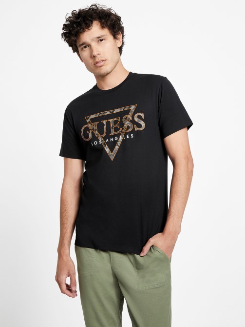 Eco Rinker Logo Tee Jet Black Guess
