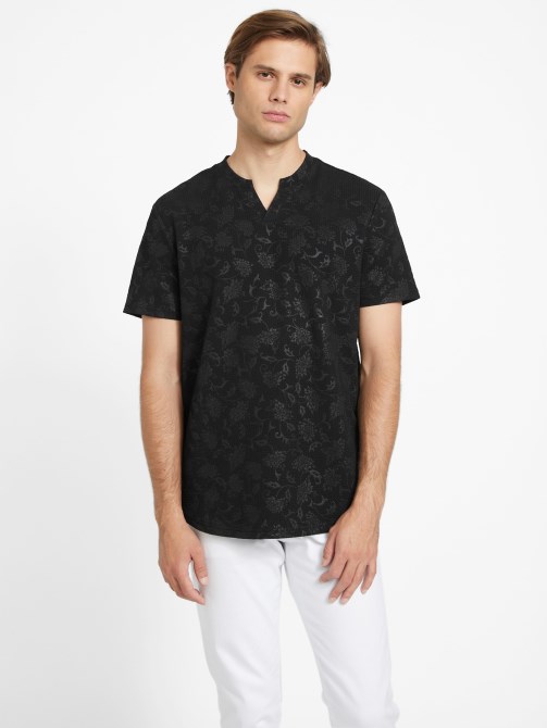 Guess Romero جاكار تي شيرت أسود جيت
