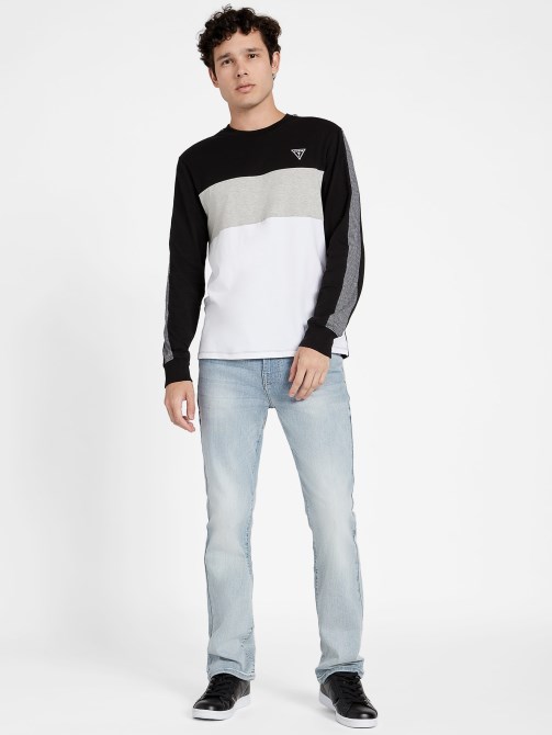 إيكو آرتو بلوفر بياقة مستديرة ملونة أسود نفاث متعدد التخمين