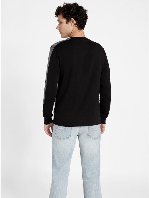 إيكو آرتو بلوفر بياقة مستديرة ملونة أسود نفاث متعدد التخمين