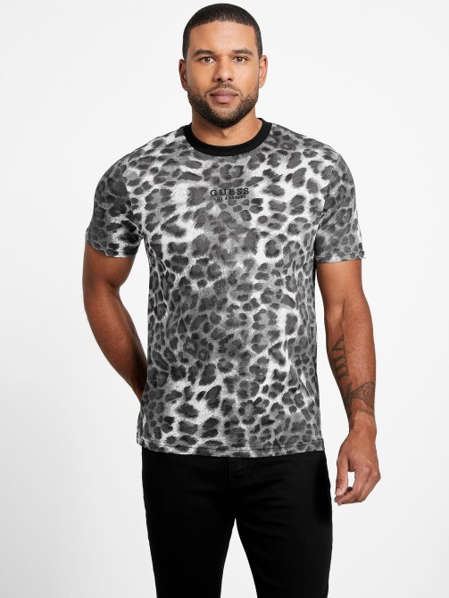 Abello Leopard Tee Guess أبيض نقي