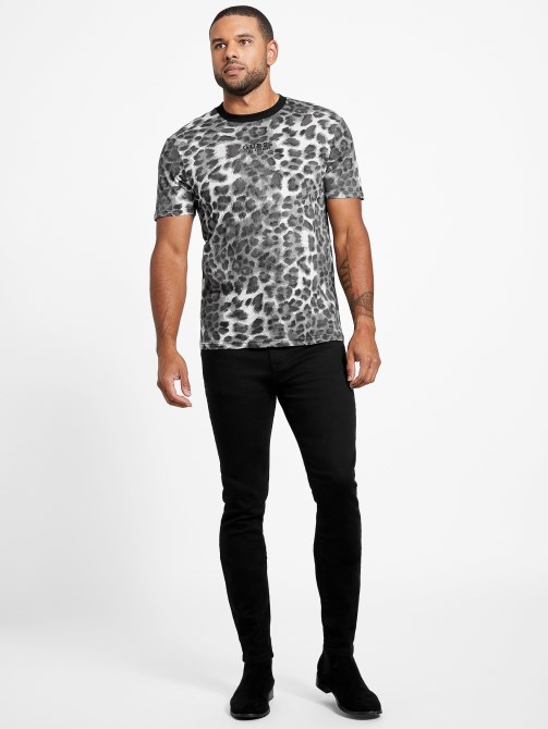 Abello Leopard Tee Guess أبيض نقي