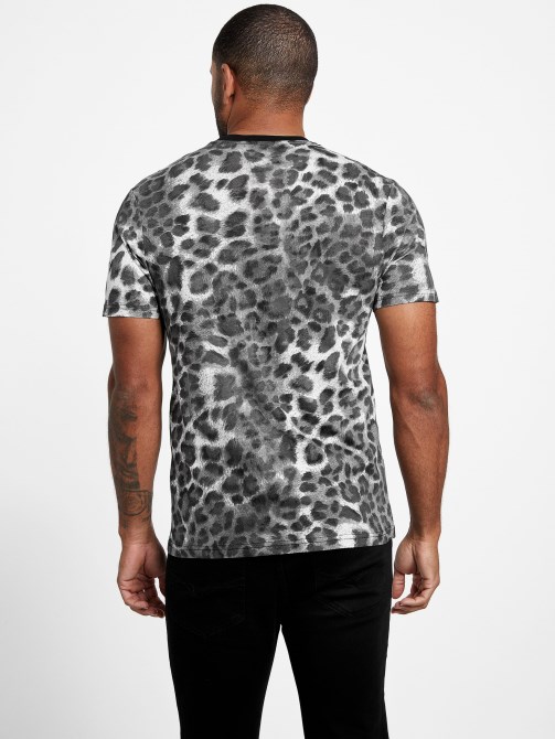 Abello Leopard Tee Guess أبيض نقي