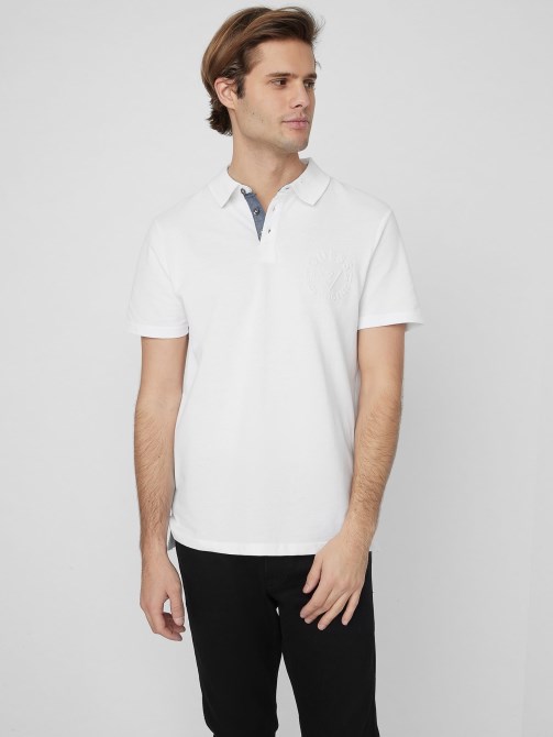 أبيض نقي Guess Keith Polo