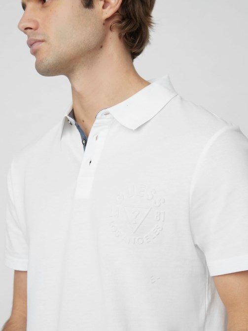 أبيض نقي Guess Keith Polo