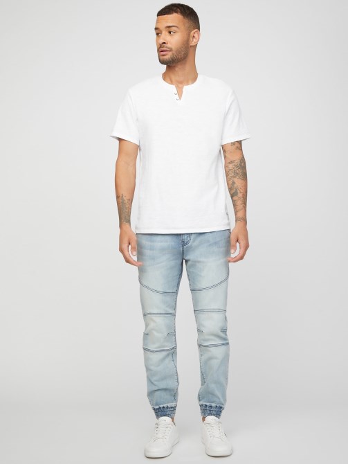Guess Eco Ricky Split Tee أبيض نقي