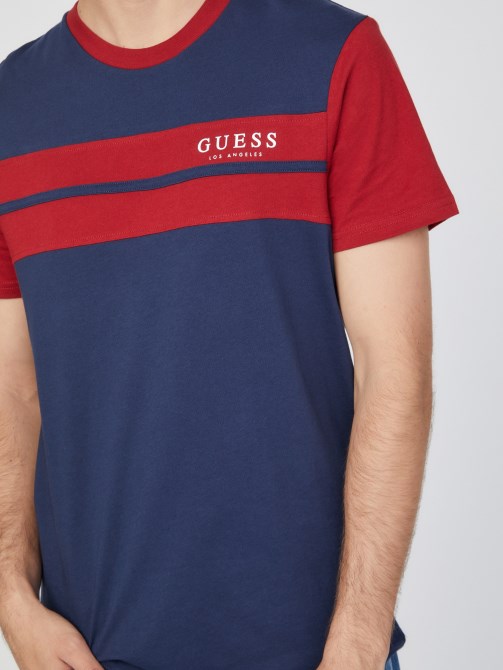 تي شيرت بشعار Guess Thom بلون أزرق داكن