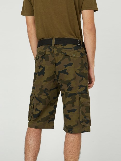 Camo Green Karl Camo Cargo Shorts Guess