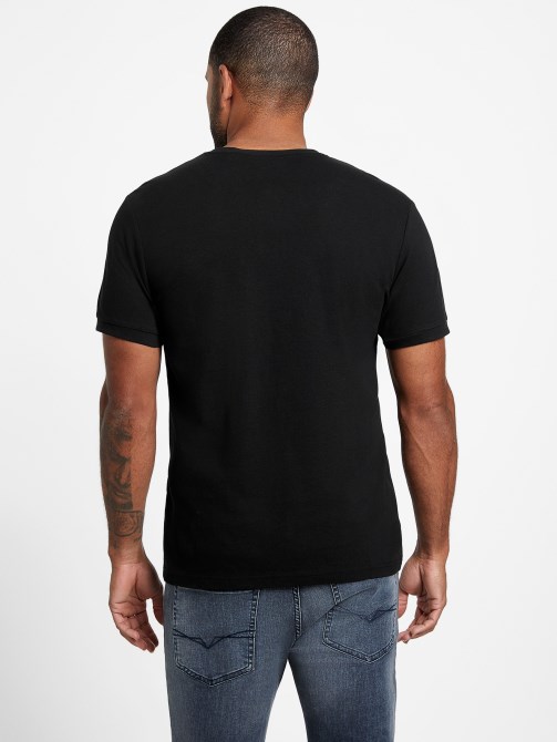 Eco Otis Henley Tee Guess Jet Black