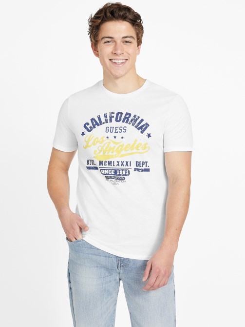 Eco Varto Crewneck Tee Guess تخمين أبيض نقي