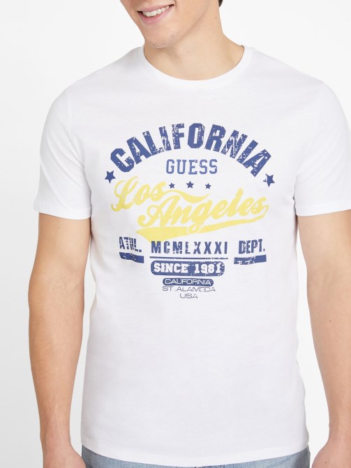 Eco Varto Crewneck Tee Guess تخمين أبيض نقي