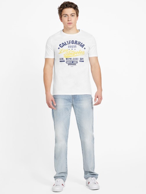 Eco Varto Crewneck Tee Guess تخمين أبيض نقي
