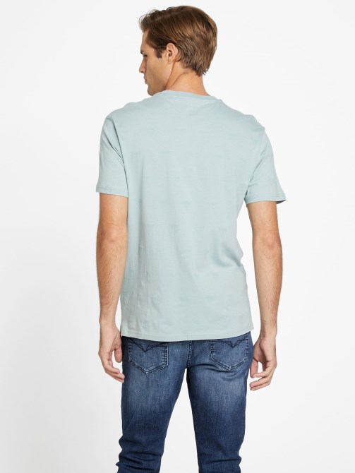تي شيرت أخضر رمادي ضباب Guess Rustie Logo