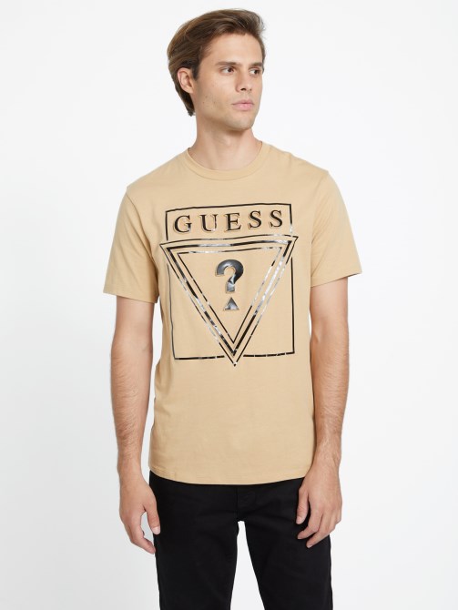 تي شيرت بطبعة تخمين Ricky Logo Tasted Taupe
