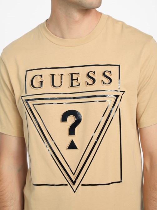 تي شيرت بطبعة تخمين Ricky Logo Tasted Taupe