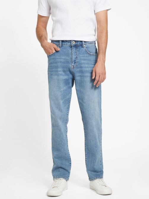 جينز مستقيم متوسط ​​الطول من 90s Guess Nicks