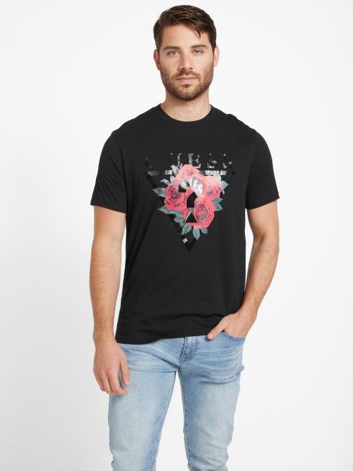 Eco Ammon Rose Tee Guess Jet Black