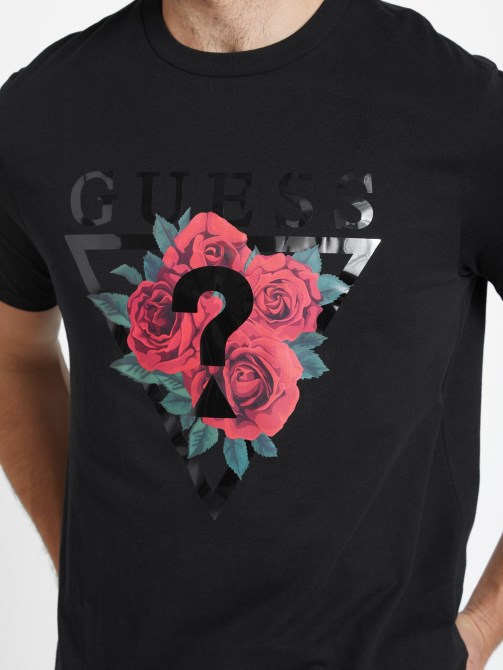 Eco Ammon Rose Tee Guess Jet Black