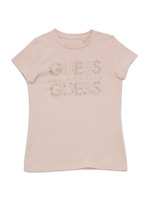 تيشيرت Guess Kambrie بأحجار الراين بشعار (7-14) ديمروز
