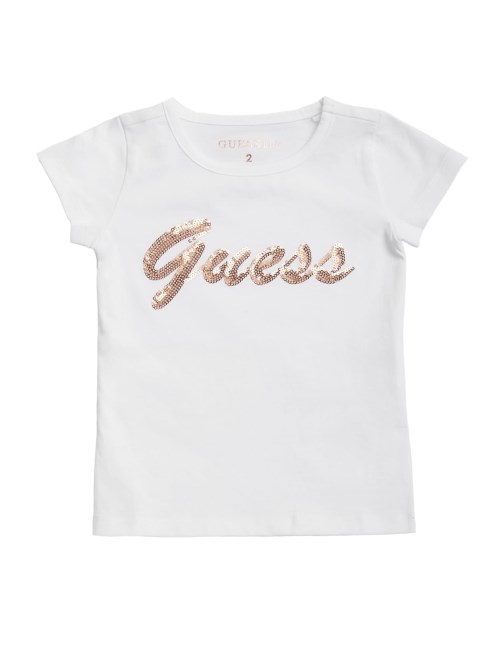 تيشيرت ماليكا أبيض كبير الحجم من Guess (7-16)