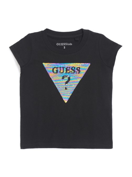تي شيرت أسود مزين بالترتر بياتريكس (2-6) Guess