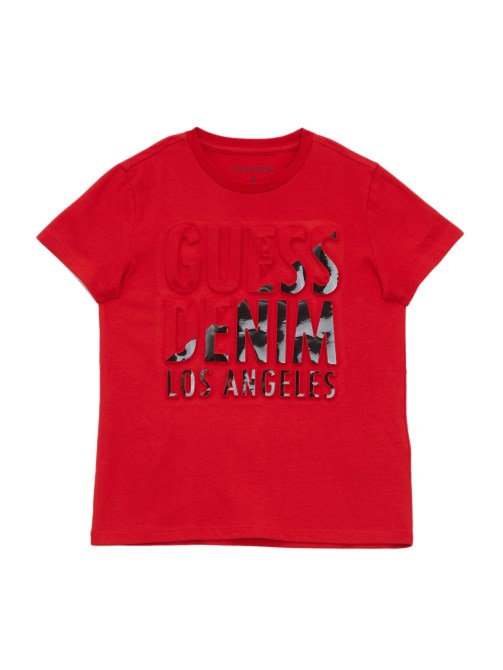 تيشيرت مجسم Guess Rugby Red Bruer (7-16)