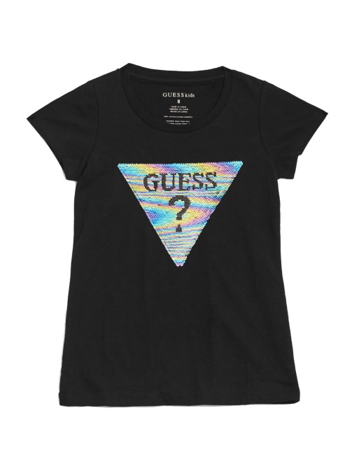 تي شيرت بشعار ترترين Guess جيتريكس أسود (7-16)